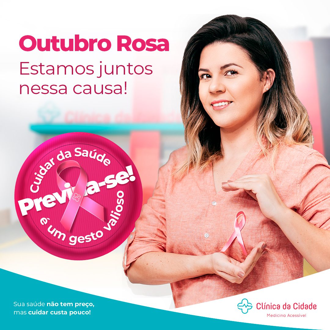Pense rosa para o mês da conscientização sobre o câncer de mama outubrorosaclinicadacidade